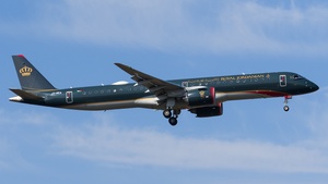 Photo of JY-REA - Embraer ERJ-195-E2 operated by Royal Jordanian Airlines