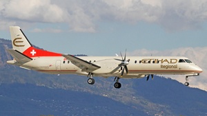 Photo of HB-IZH - Saab 2000 operated by Etihad Regional (opb Darwin Airline)