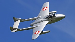 Photo of HB-RVF - De Havilland DH-100 Vampire T.55 operated by Fliegermuseum Altenrhein