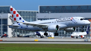 Photo of 9A-CAO - Airbus A220-100 operated by Croatia Airlines