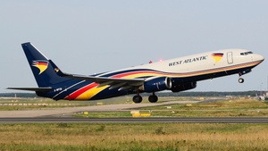 Photo of G-NPTB - Boeing 737-83N(BCF) operated by West Atlantic Airlines